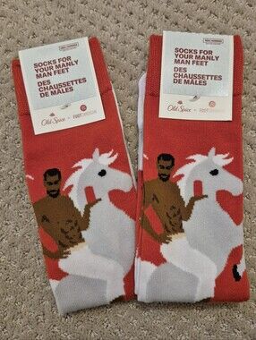 Old Spice Novelty Funny Socks For Your Manly Man Feet Two Pairs NWT